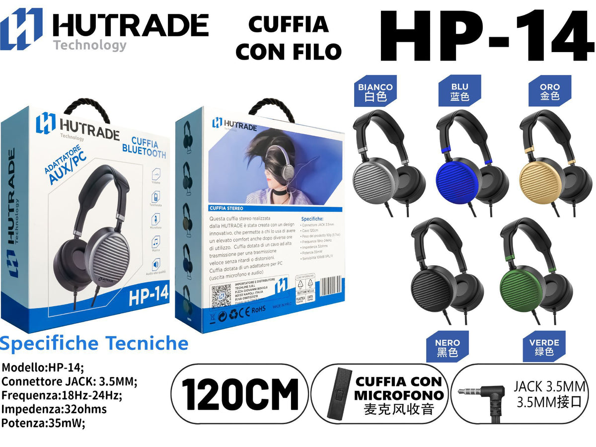 HP-14 CUFFIE CON FILO