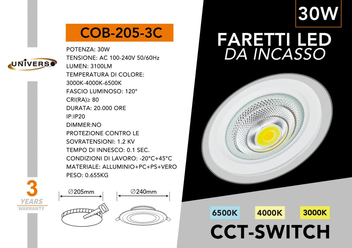 LED Panel Universo – COB-205-3C