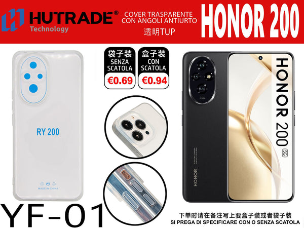 COVER TRASPARENTE HONOR 200 – YF01 011878