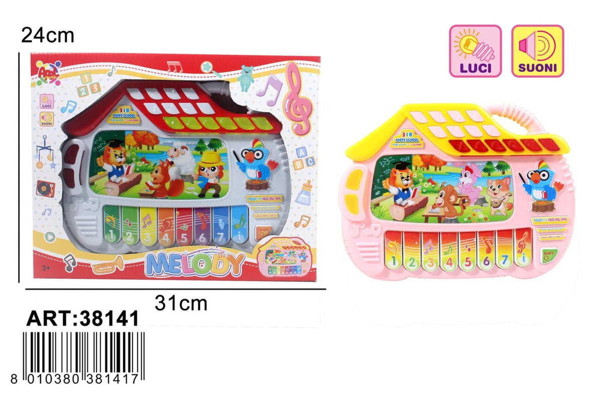 Pianola giocattolo Animali Casa Melody AP38141