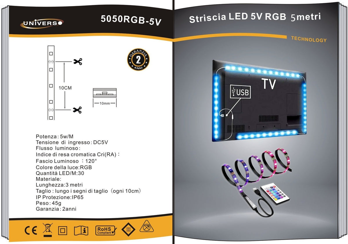 Striscia LED – RGB-5V-5MT