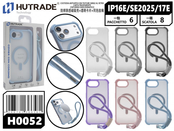 H0052 COVER BORDO ANTIURTO MAGSAFE CON CORDA IP16E/SE 2025/17E