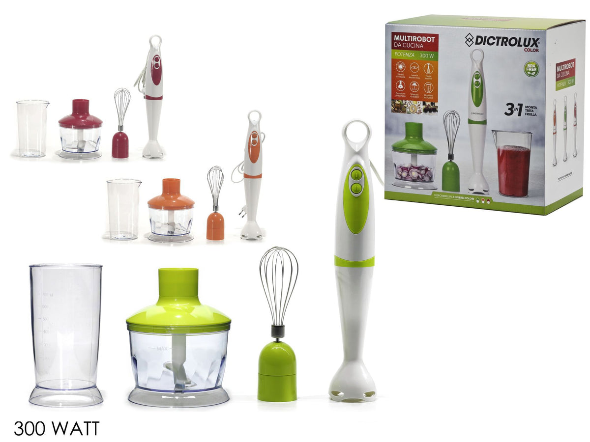 Set frullatore a immersione 3in1 300w in assortimento