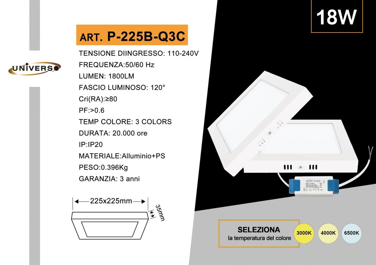 LED Panel Universo – P225B-Q3C