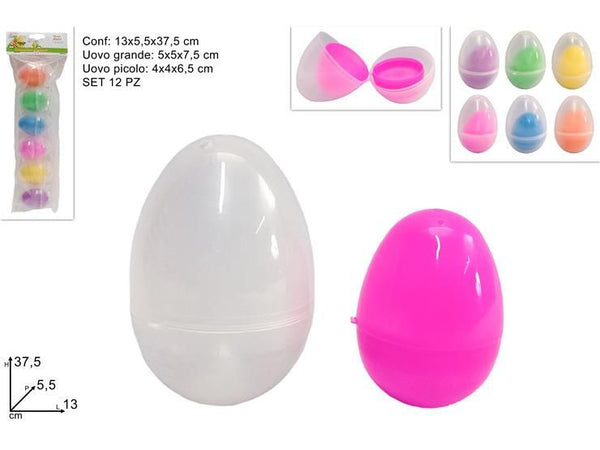 SCATOLE UOVA 7.5CM6.5 cm SET 12 pz ASS AL818020