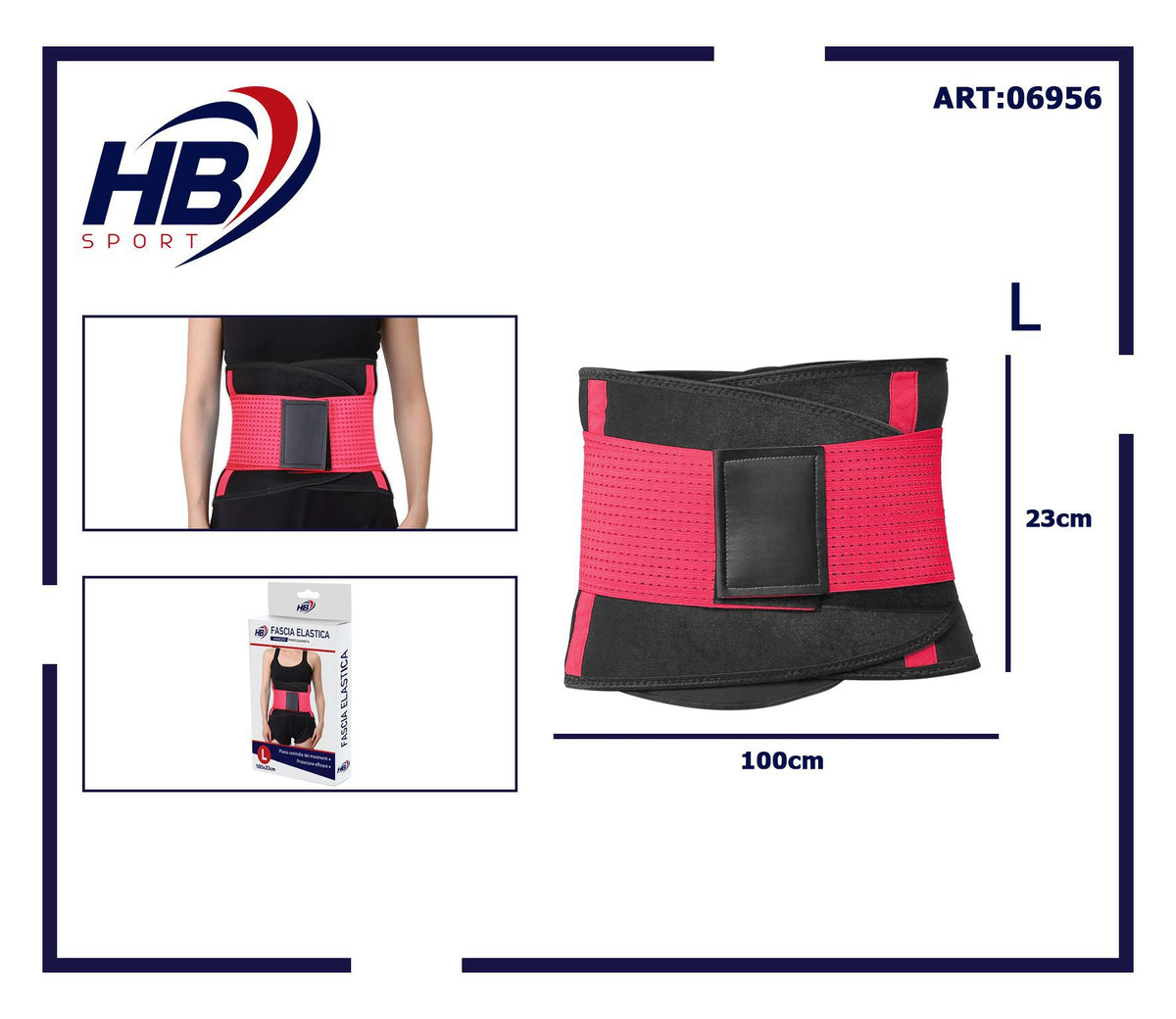 FASCIA ELASTICA 23 × 100 cm L-FUCSIA