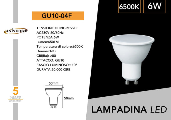 Lampadina GU10 Universo – GU10-04F