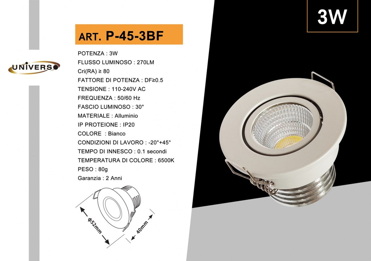 Lampadina Da Soffitto Universo – P-45-3BF