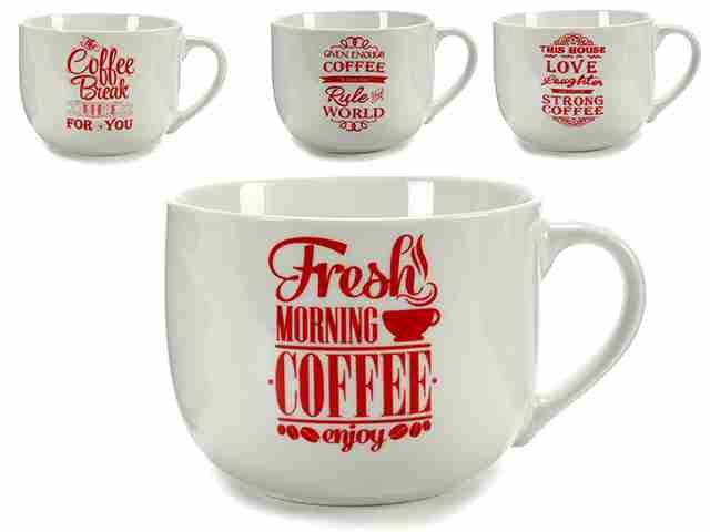 Tazzone manico coffee rosso 4 mod assort