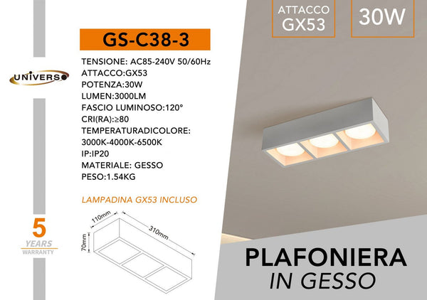 Porta Faretto Universo – GS-C38-3
