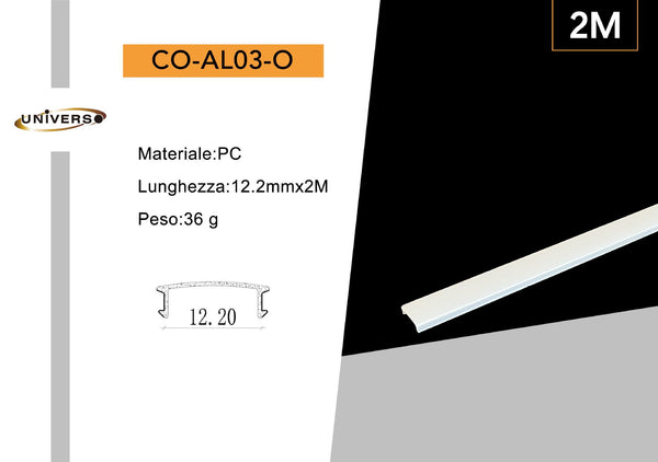 Diffusore per profilo LED – CO-AL03-O
