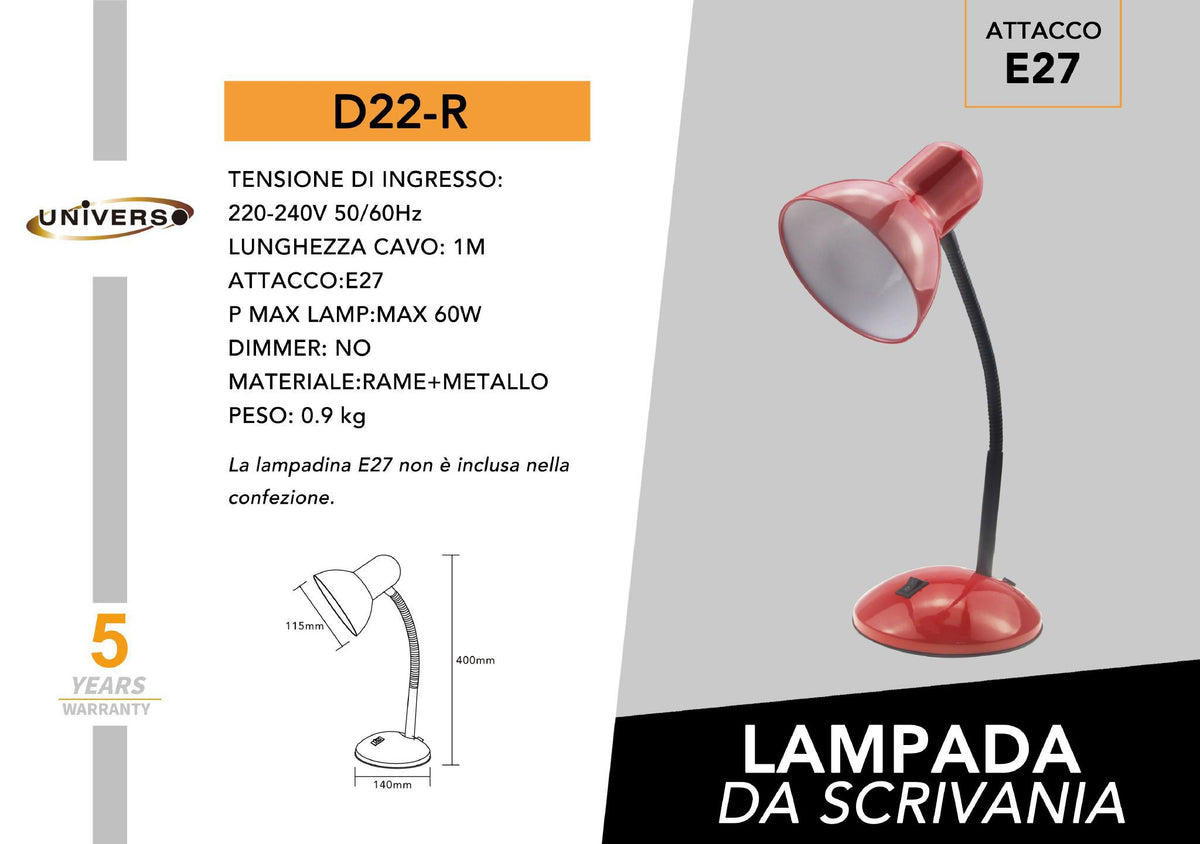 Lampada da tavolo – D22-R