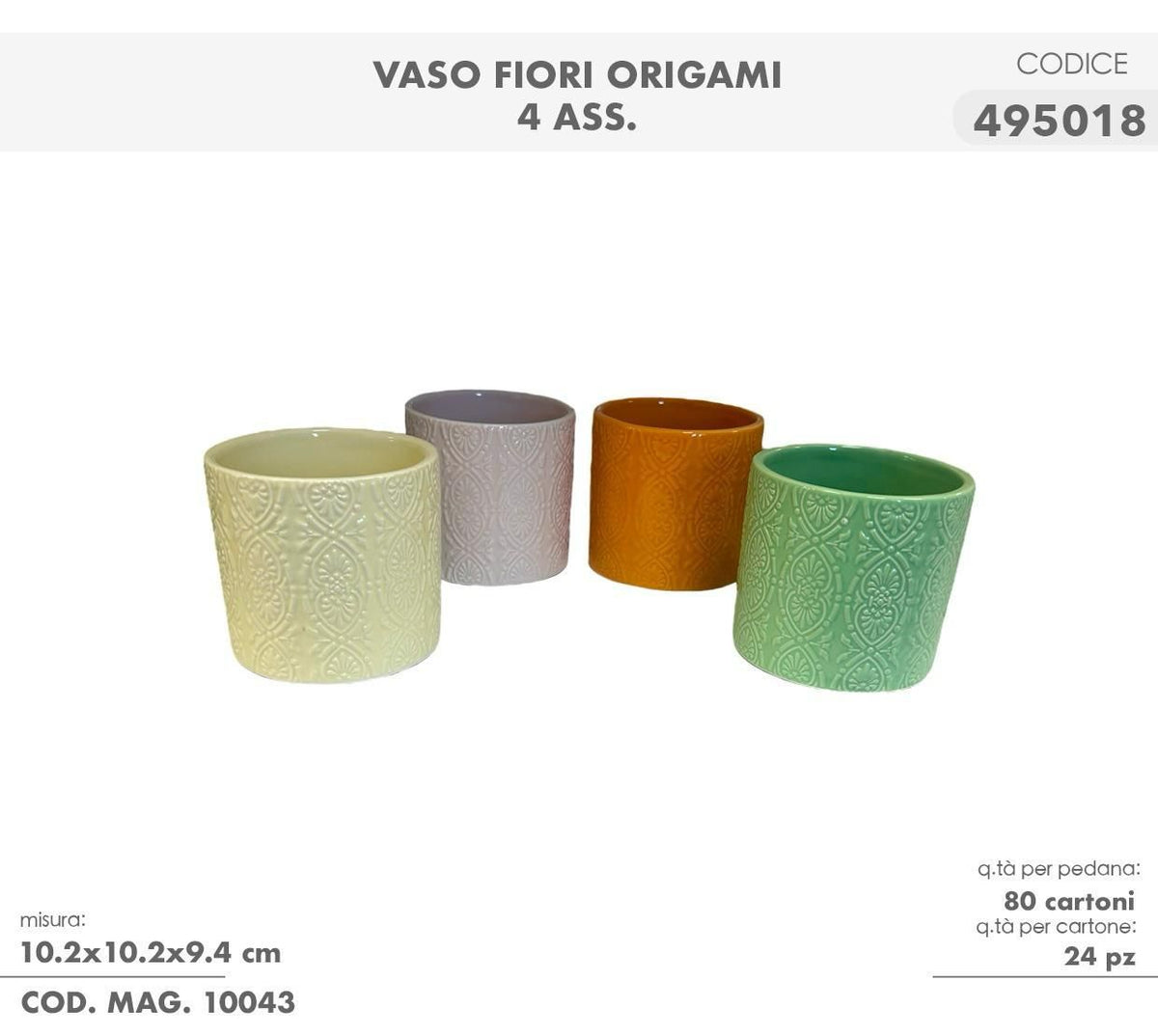Vaso fiori Origami · colori assortiti