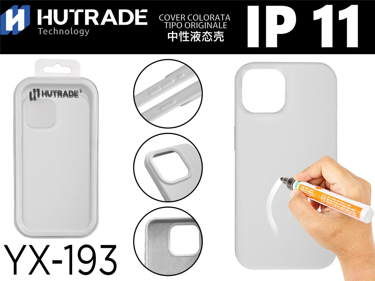 YX-193 COVER COLORATA IN GOMMA IP11 BIANCO