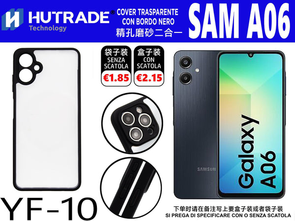 COVER TRASPARENTE CON BORDO NERO SAM A06 – YF10 660015