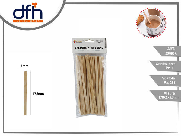 BASTONCINI DI LEGNO 50 pz