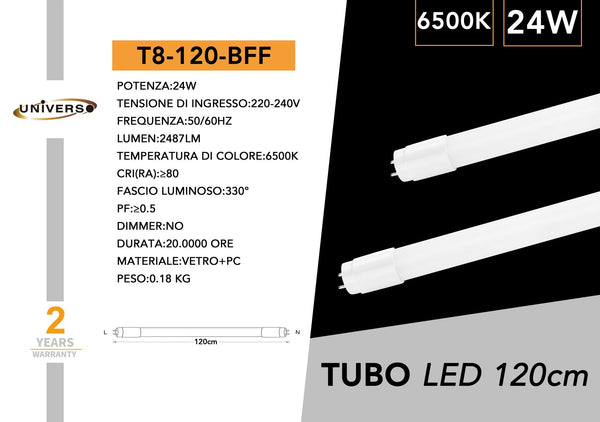 Tubo LED – T8-120BFF
