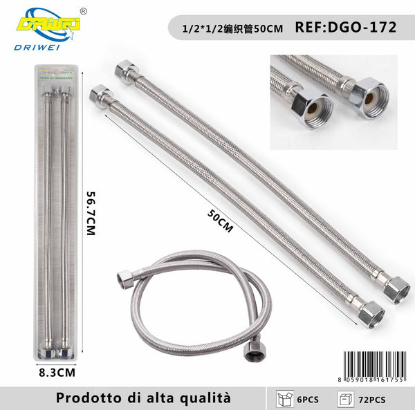 Flessibili idraulici intrecciati, 1/2 × 1/2