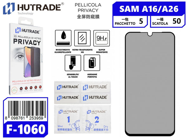PELLICOLA DI VETRO PRIVACY SAM A16/A26