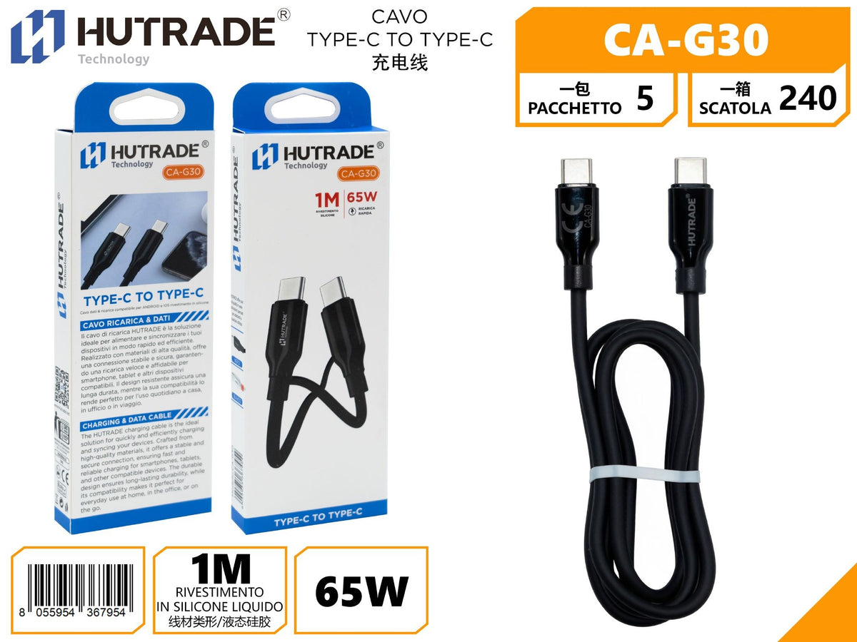 CA-G30 CAVO TYPE-C TO TYPE-C 1 METRO 65W