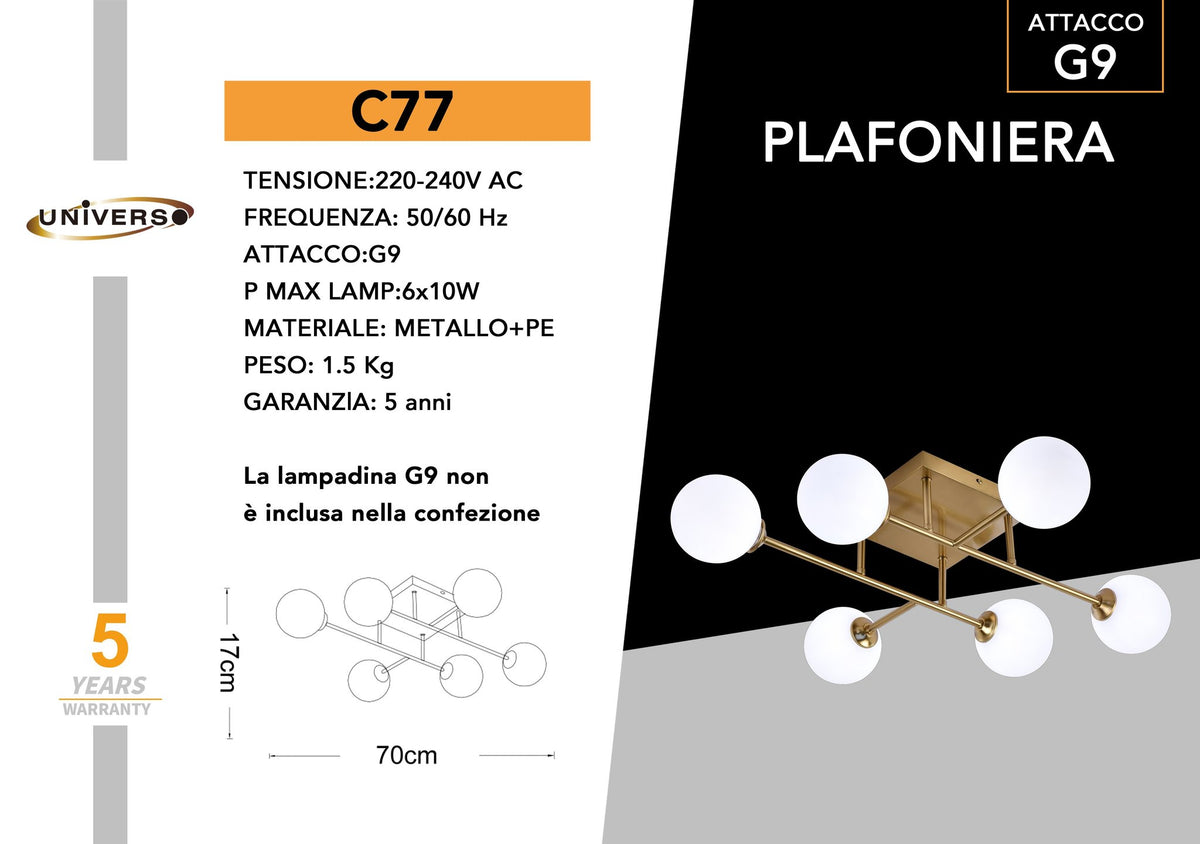 Lampadario Da Soffitto Universo – C77