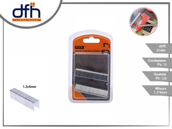CHIODI PER SPILLATRICE 1.2 × 4 mm