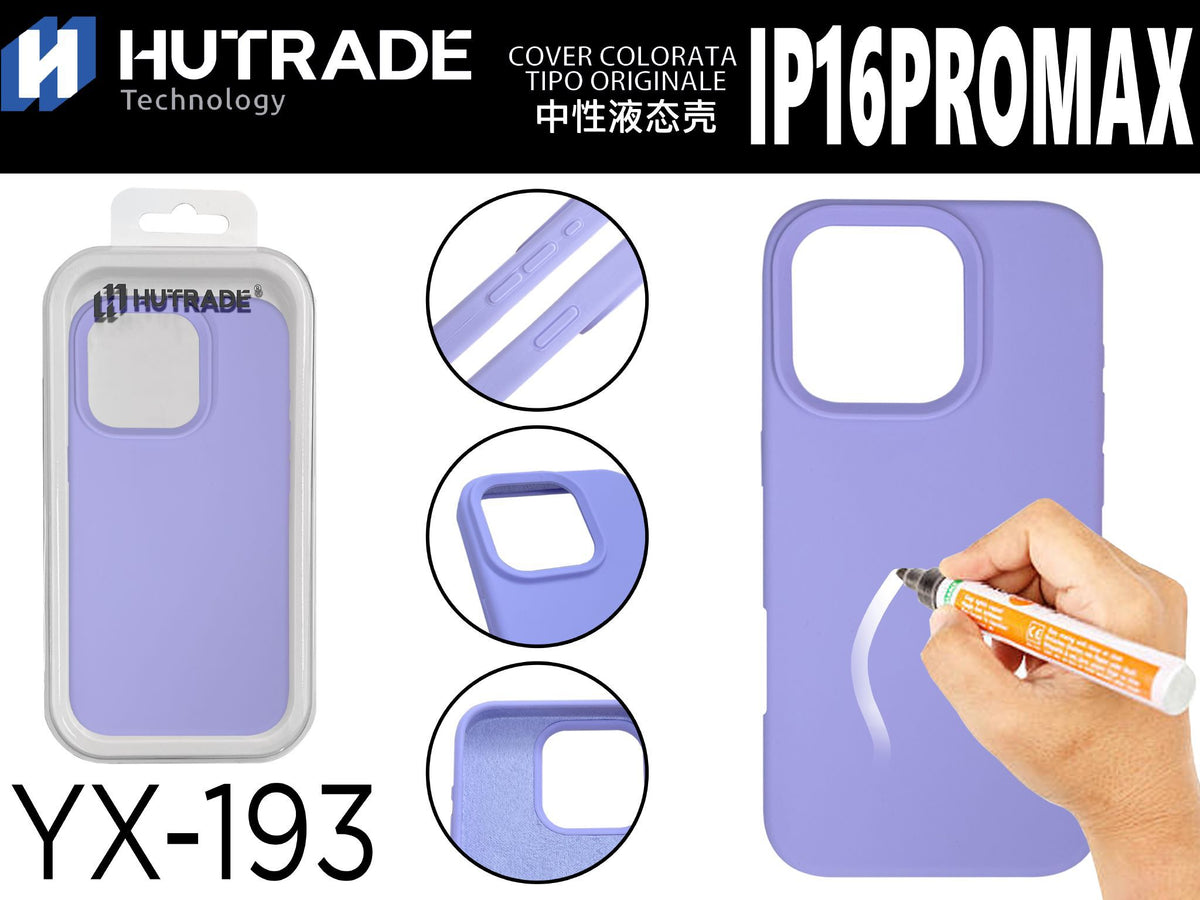 YX-193 COVER COLORATA IN GOMMA IP16 PROMAX VIOLA