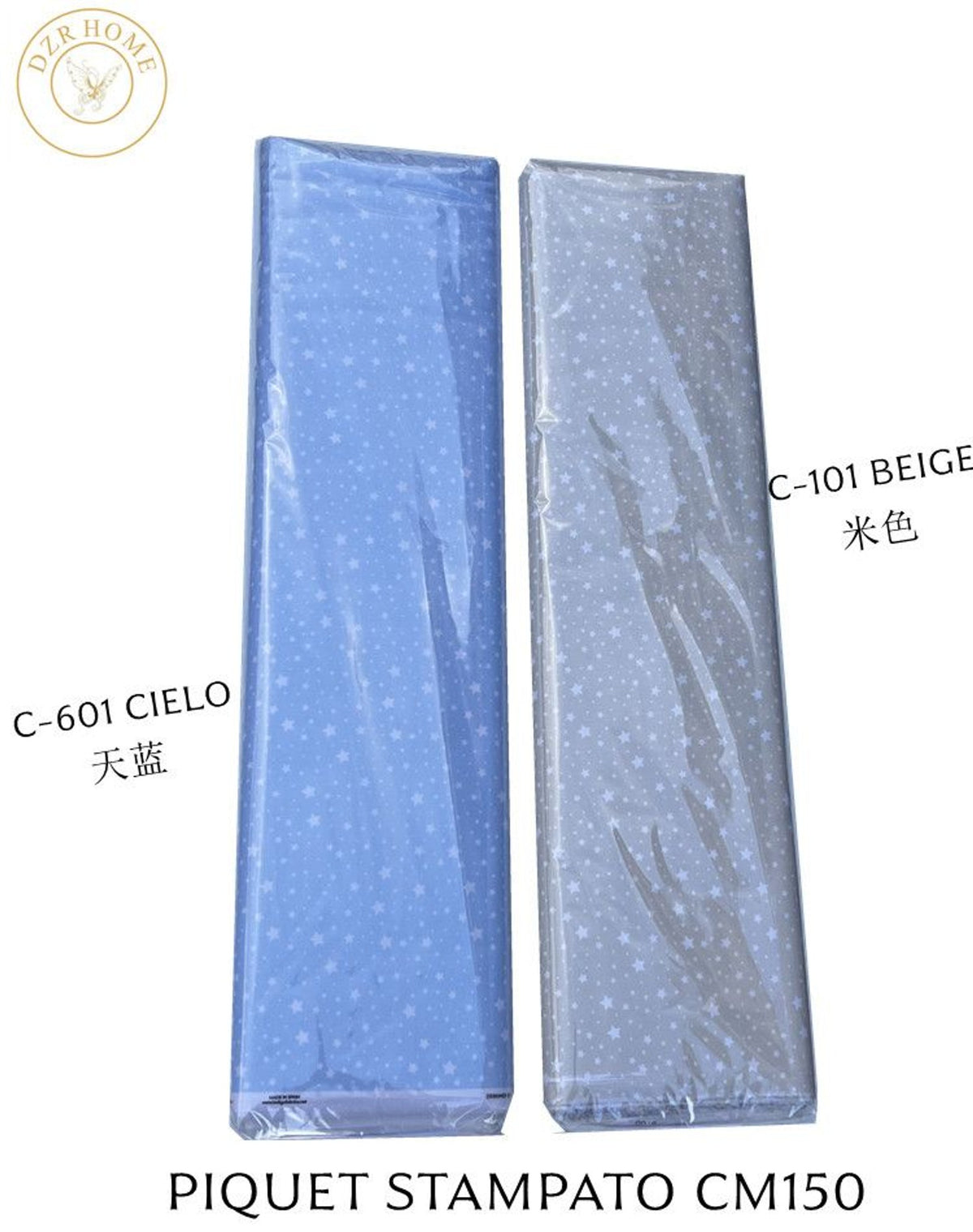 Tessuto per cucito · PIQUET STAMPATO CM150 STELLA 8M