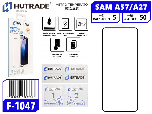 F-1047 PELLICOLA DI VETRO 5D COPERTURA TOTALE SAM A57/A27