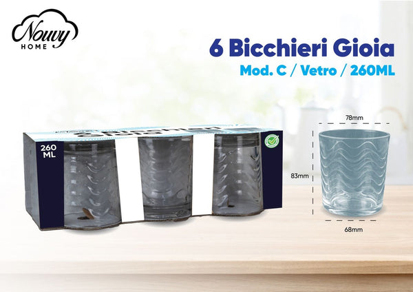 6 BICCHIERI GIOIA 260 ml MOD.C