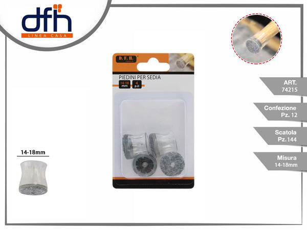 PIEDINI PER SEDIA 14-18 mm 4 pz