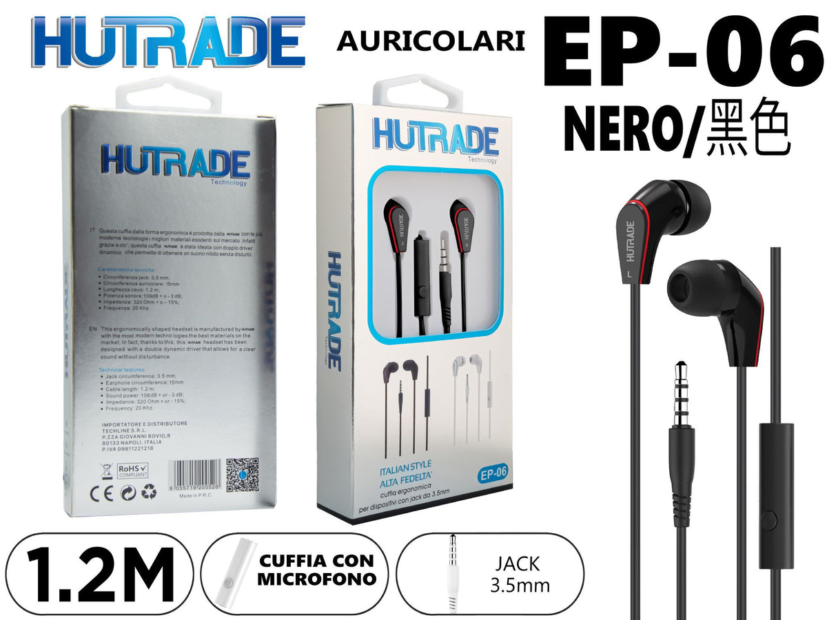 EP-06 AURICOLARE PER CELLULARE NERO
