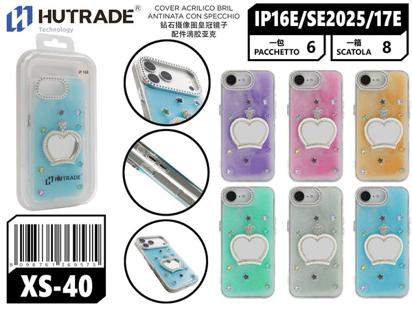 XS-40 COVER ACRILICO BRILLANTINATA CON SPECCHIO IP16E/SE 2025/IP17E