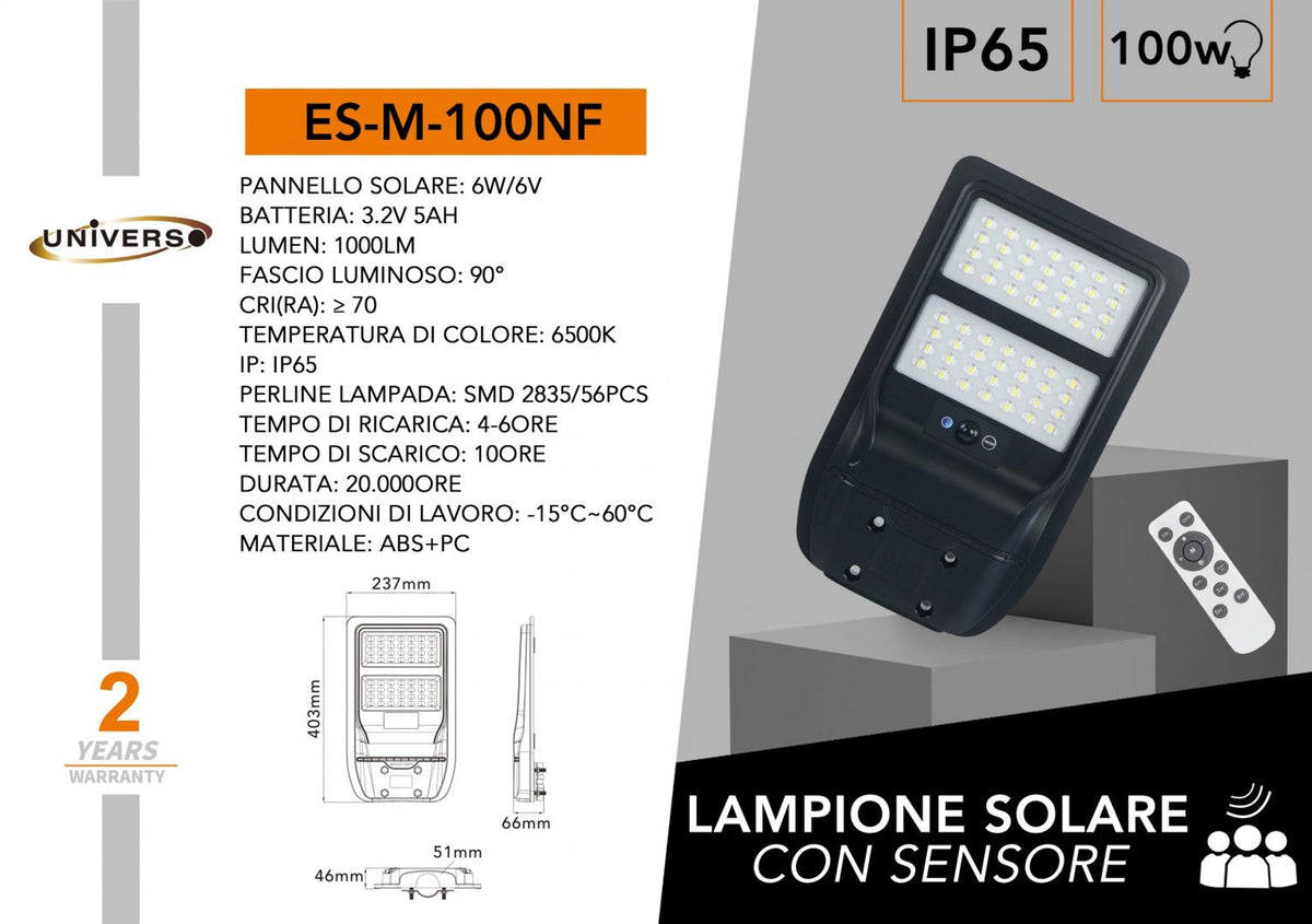 Lampada solare – ES-M-100NF