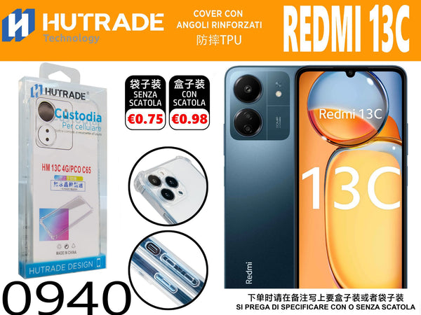 COVER TRASPARENTE ANTIURTO REDMI 13C – 0940 014315
