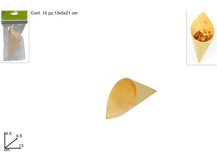 CONI PER STUZZICHINI 13 cm SET 10 PZ2018127 (WB90-10)