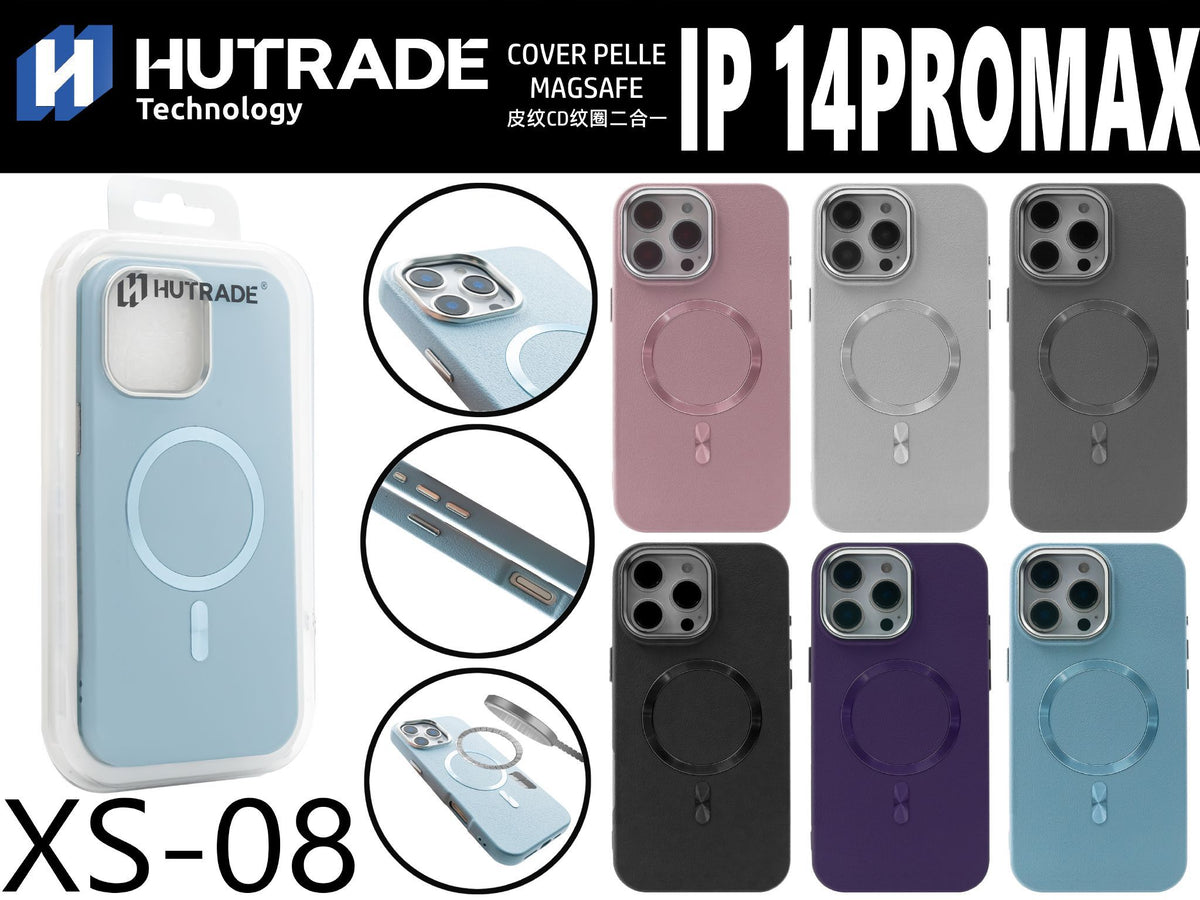XS-08 COVER COLORATA IN PELLE MAGSAFE IP14PROMAX