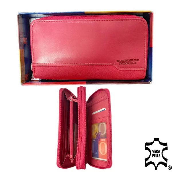 Harvey Miller Polo Club 1756512, portafoglio in pelle con zip