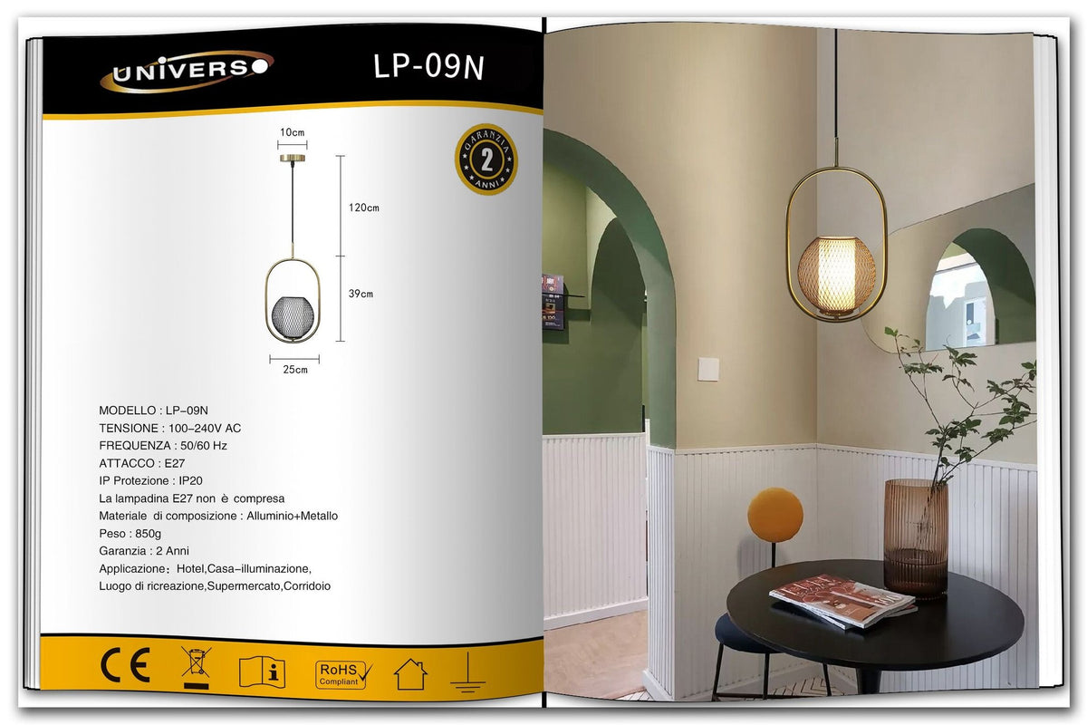 Lampadario Da Soffitto Universo – LP-09N