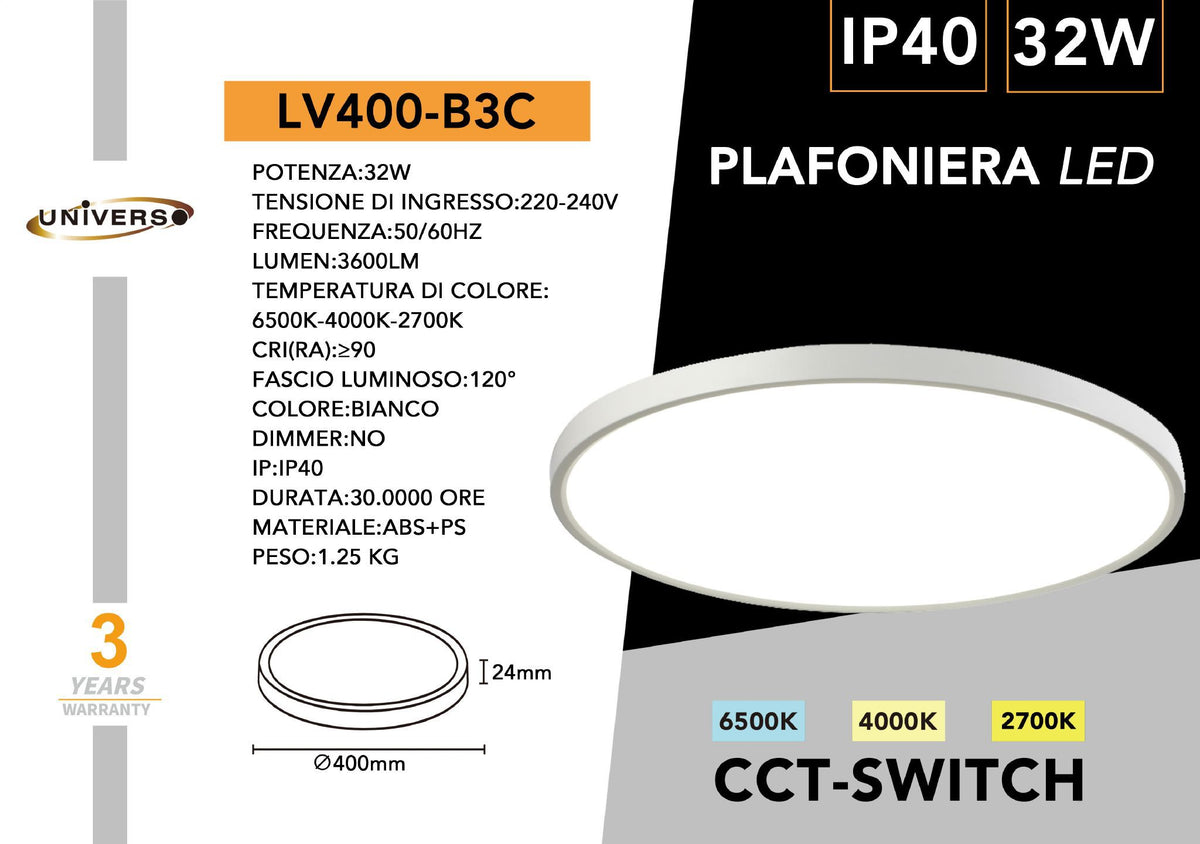 Plafoniera LED Universo – LV400-B3C