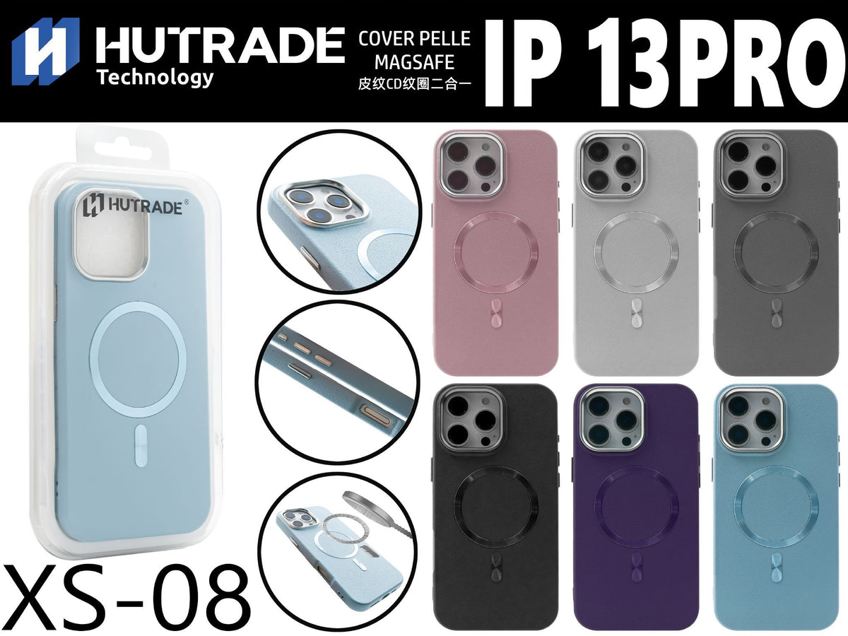 XS-08 COVER COLORATA IN PELLE MAGSAFE IP13PRO