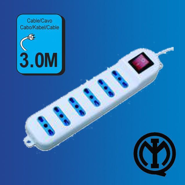 Multipresa con interruttore e cavo da 3 m