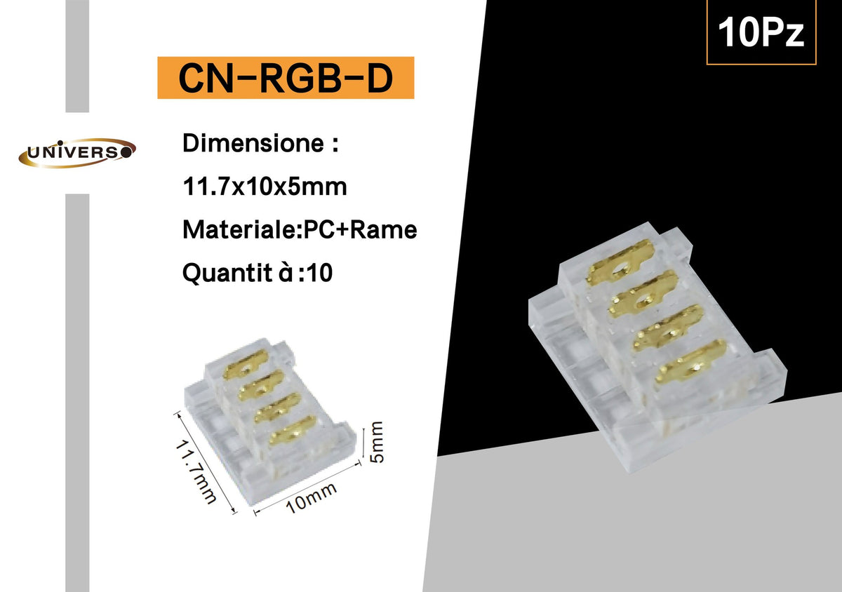 Connettore per strisce LED – CN-RGB-D