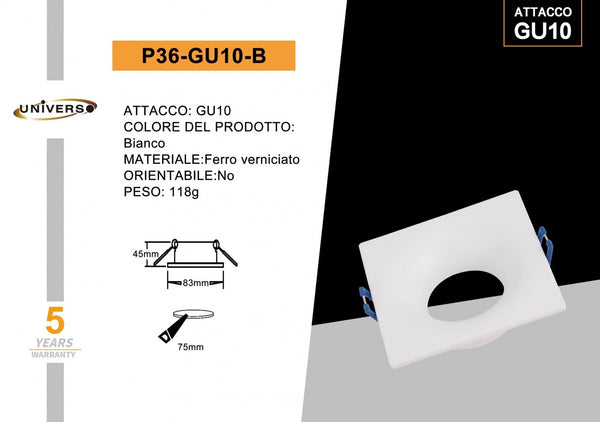 Porta Faretto Universo – P36-B