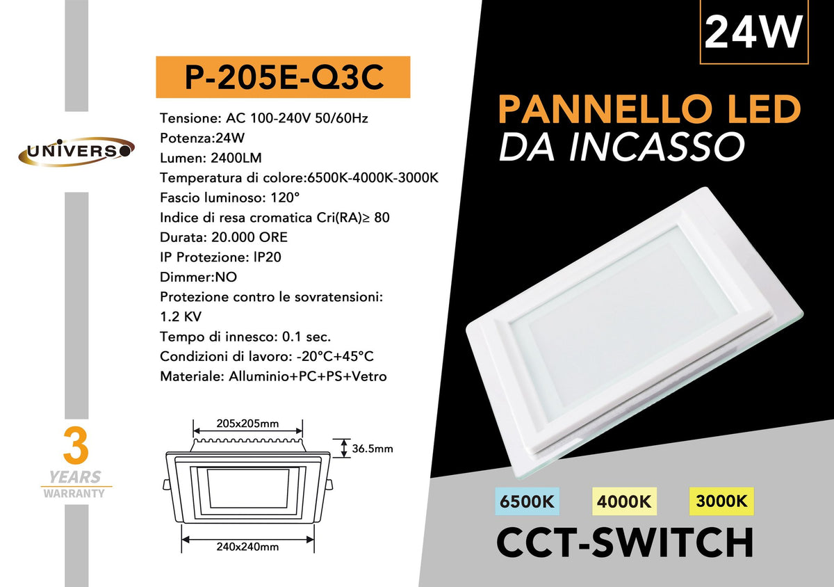LED Panel Universo – P205E-Q3C