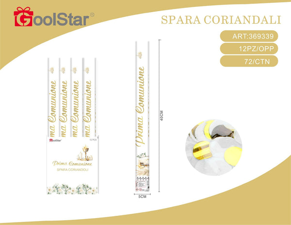 Sparacoriandoli Prima Comunione, bianco e oro