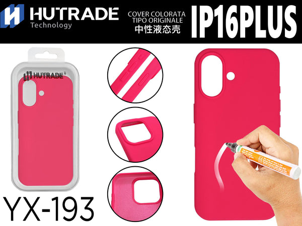 YX-193 COVER COLORATA IN GOMMA IP16 PLUS FUCSIA