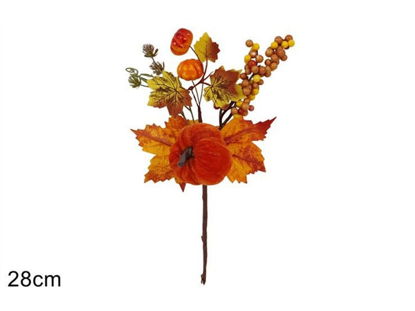 Rametto decorativo autunnale con zucca,28 cm