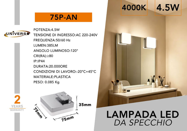 Lampada per specchio – 75P-AN