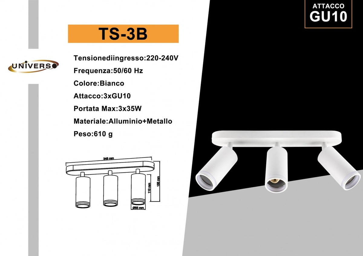 Faretto da soffitto – TS-3B